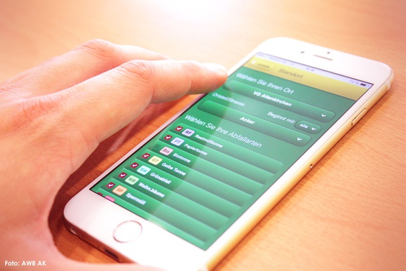Smartphone mit AWB-App
